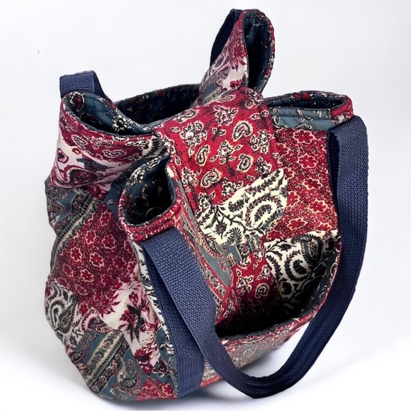Paisley & Floral Patchwork Large Tote Bag - Picture 1 of 11